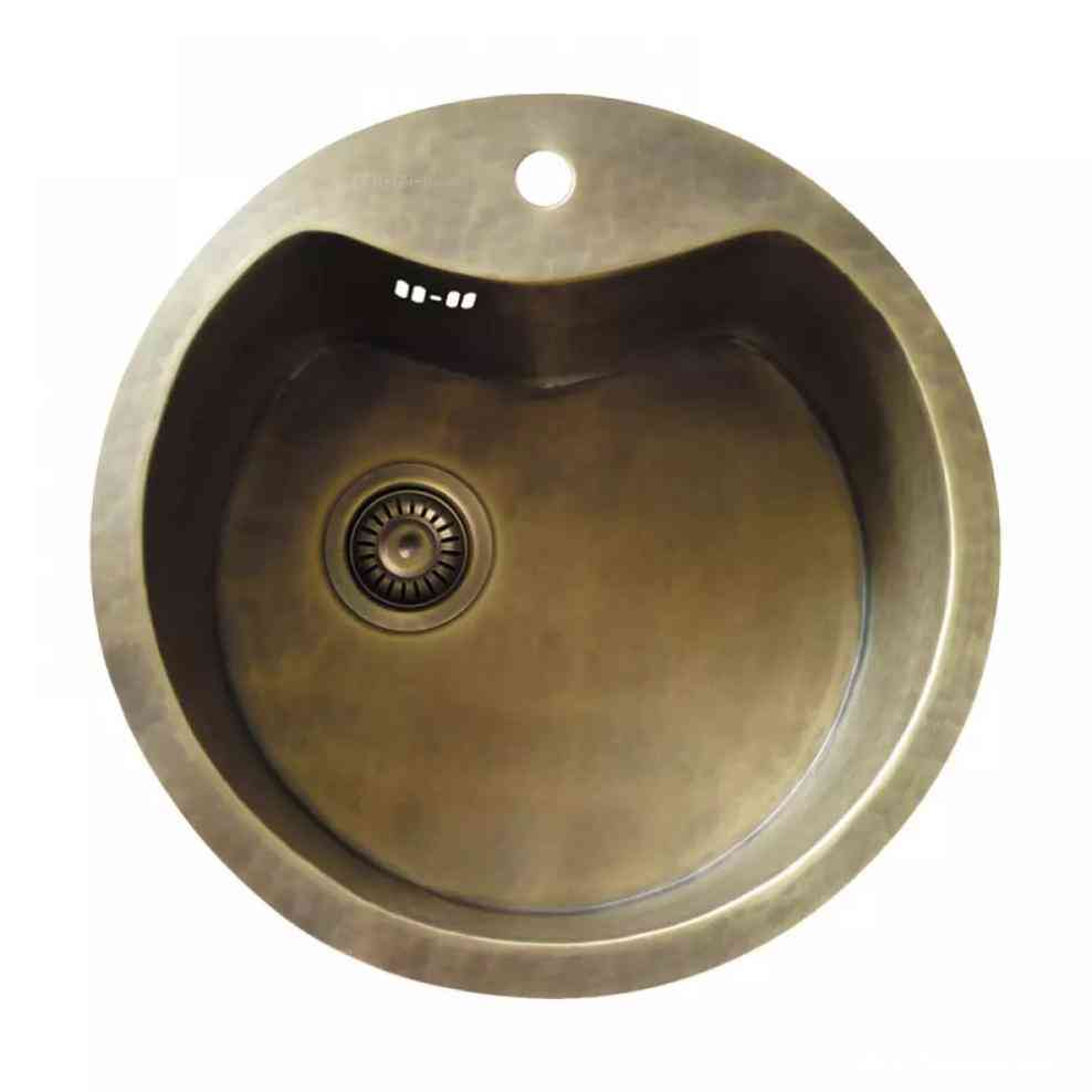 Мойка кухонная Omoikiri Sumida 51-BR натуральная латунь| 51x51x18