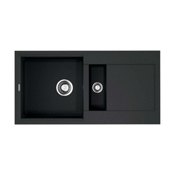 Мойка кухонная Omoikiri Sakaime 86-2-BL черная| 43x86x22