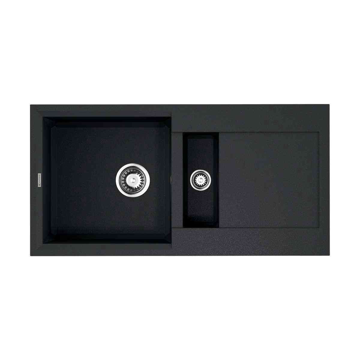 Мойка кухонная Omoikiri Sakaime 86-2-BL черная| 43x86x22