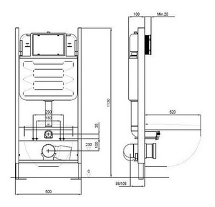 Комплект: Унитаз подвесной ЛИБРА New компакт+ тонкое сиденье с микролифтом цв.белый + инсталляция + БЕЗ клавиши ZZ Акватек либра SET AQUATEK ЛИБРА N-14 cm