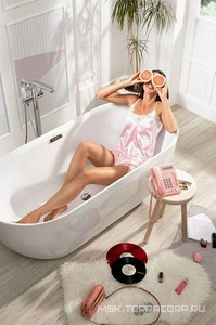 Акриловая ванна, свободностоящая "Delight" 170x78, донный клапан+слив/перелив в комплекте Aquanet delight 00208600