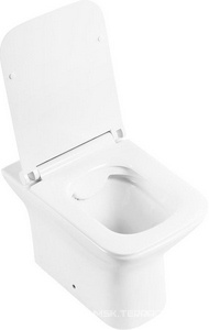 Унитаз напольный, пристенный, монтаж со скрытым в стене бачком, безободковый, без сидения,  ZZ BelBagno Romano BB248CBR