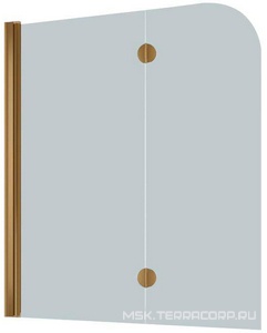 Шторка на ванну 120*140 см, левая, профиль бронза, стекло шиншилла ZZ Vegas Glass E2V E2V 0120 05 02