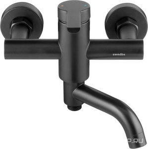 Смеситель для ванны с поворотным изливом, (цв.черный),  ZZ Swedbe Diana 1030B