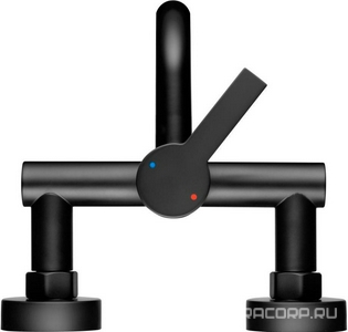 Смеситель для ванны с поворотным изливом, (цв.черный),  ZZ Swedbe Diana 1030B