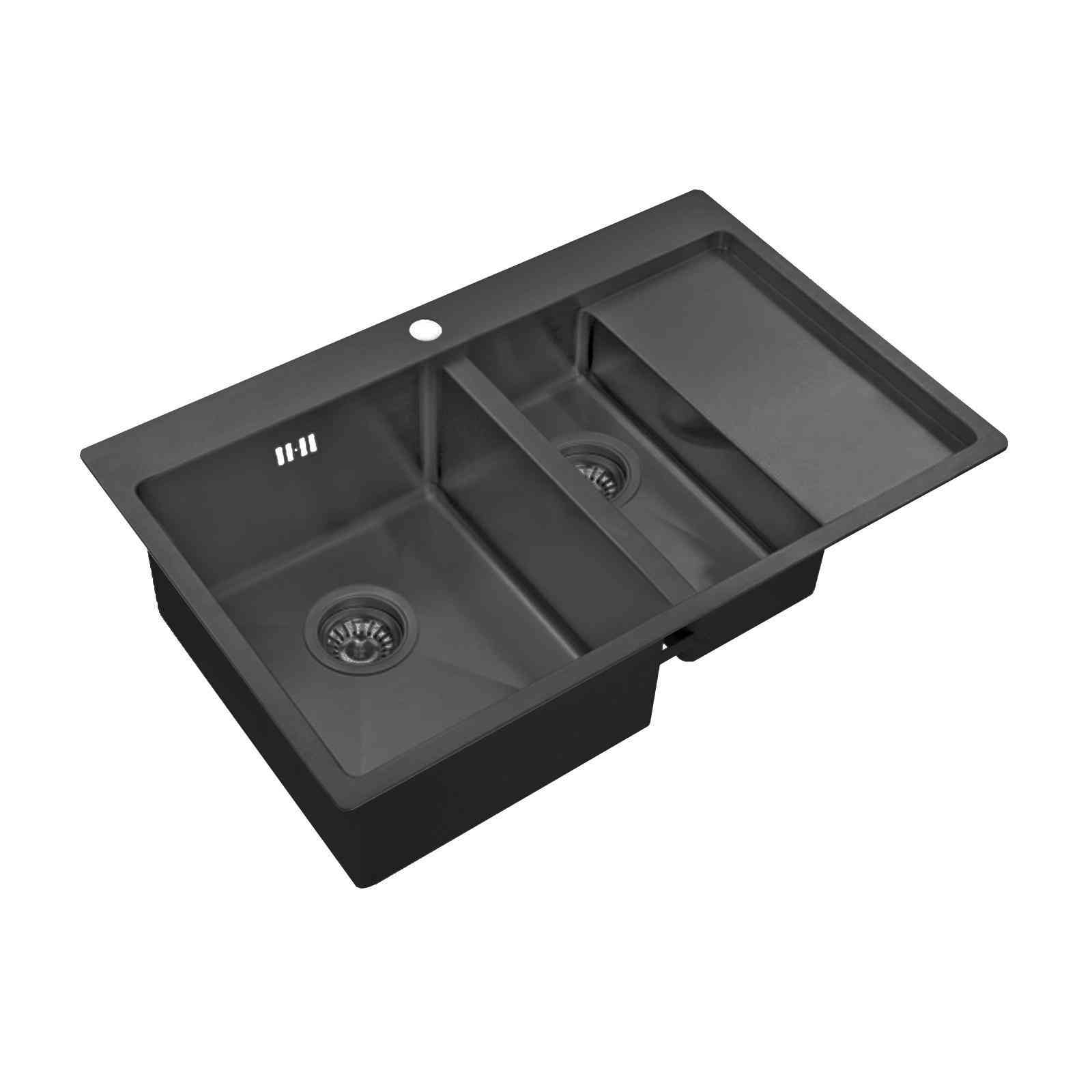 Мойка кухонная Zorg Inox PVD 5178-2-L grafit| 51x78x20