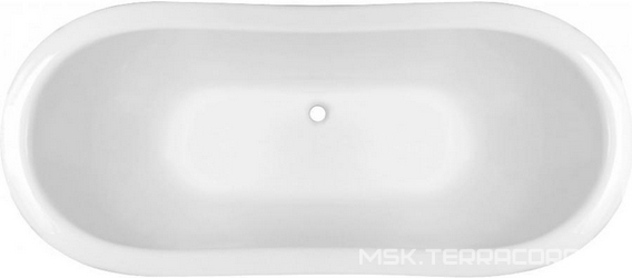 Ванна из искусственного камня Эстет Бостон на подиуме 180x75| 179x74x57