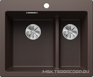 Мойка кухонная Blanco Pleon 6 Split кофе| 51x61x22