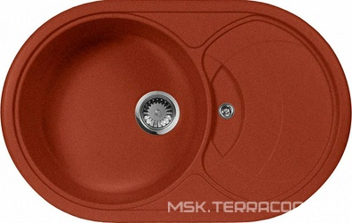 Мойка кухонная AquaGranitEx M-18s красный марс| 50x78x20