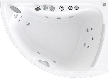 Акриловая ванна Radomir Альбена Лечебный Chrome 168x120 правая с пультом| 168x120x48