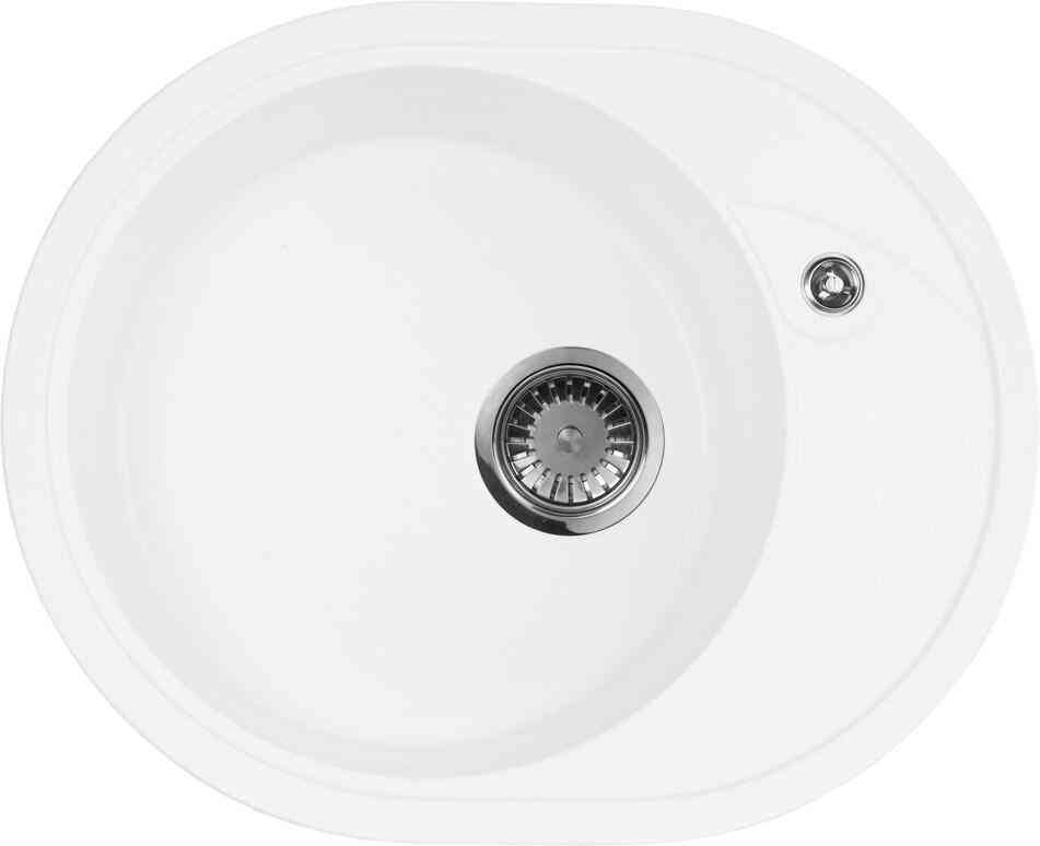 Мойка кухонная AquaGranitEx M-18l белая| 46x57x18