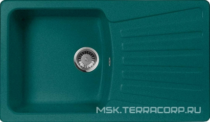 Мойка кухонная AquaGranitEx M-12 зеленая| 49x84x19