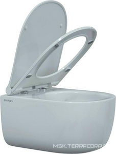 Комплект: Унитаз подвесной EGO Rimless +сиденье с микролифтом Toma Slim SO цв.белый+инсталляция NOVUM525 +клавиша черная ZZ Berges Универсал 047235