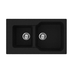 Мойка кухонная Omoikiri Maru 86-2-BL черная| 50x86x21