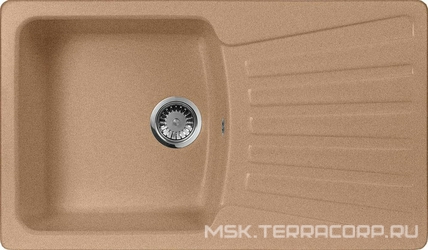 Мойка кухонная AquaGranitEx M-12 песочная| 49x84x19