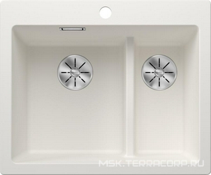 Мойка кухонная Blanco Pleon 6 Split белая| 51x61x22