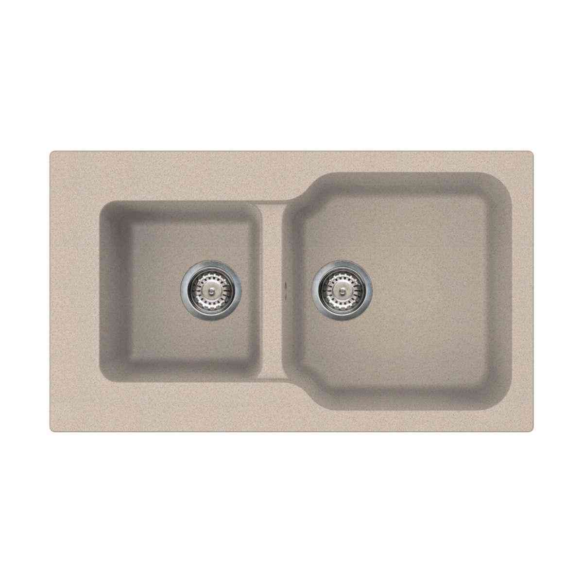 Мойка кухонная Omoikiri Maru 86-2-SA бежевая| 50x86x21