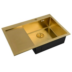 Мойка кухонная Zorg Inox Pvd SZR-7851-R Bronze| 51x78x20