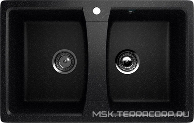 Мойка кухонная Ulgran U-402-308 черная| 49x77x19