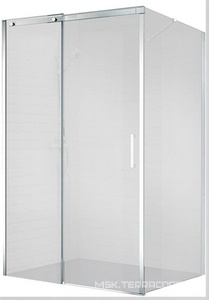 Душевое ограждение 1200x800х1950мм, прямоуг., сдвижная дверь, боковая стенка, правая/левая, (стекло прозрачн.8мм, фурн.цв.хром), Acqua ZZ BelBagno ACQUA ACQUA-AH-1-120/80-C-Cr