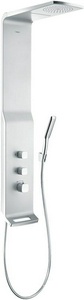 Душевая панель 214хh1281х516мм,(h +-200мм),термостат,верхн.душ с 2-мя типами струи,ручной душ,держатель,шланг 1,60м,(цв.белый/хром) Lift ZZ Hansgrohe Raindance 27008400