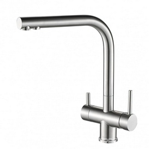 Смеситель для кухонной мойки, с каналом для подсключения фильтра, (нерж.сталь),  ZZ Swedbe Selene Plus 8144