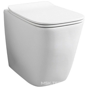 Унитаз напольный, пристенный 36х52см, безободковый, без сиденья, горизонт.слив, монтаж со скрытым в стене бачком, крепёж в компл., (цв. белый),  ZZ ArtСeram A16 ASV004 01; 00