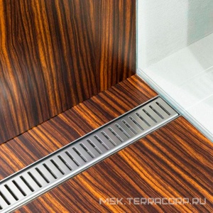 Решетка "-300" для водоотводящего желоба APZ1, хром глянцевый ZZ AlcaPlast Pure PURE-300L