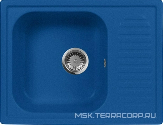 Мойка кухонная AquaGranitEx M-13 синяя| 49x64x19