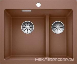 Мойка кухонная Blanco Pleon 6 Split мускат| 51x61x22