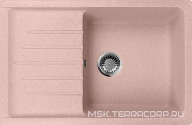 Мойка кухонная AquaGranitEx M-27 розовая| 49x74x20