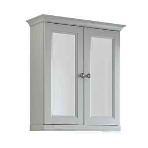 Шкаф настенный с 2-мя дверками, 68x20x62,5см, (цв.белый матовый, ручки цв.серебро),  ZZ Labor Legno Golden GO 0/8 BA argento BI = Bianco Opaco