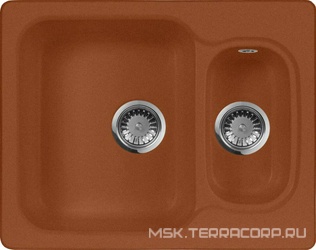 Мойка кухонная AquaGranitEx M-09 терракот| 49x61x18
