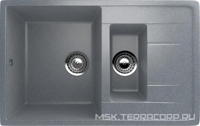 Мойка кухонная Ulgran U-205-342 графитовая| 49x77x19