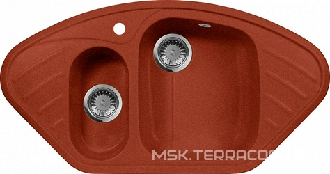 Мойка кухонная AquaGranitEx M-14 красный марс| 50x95x17