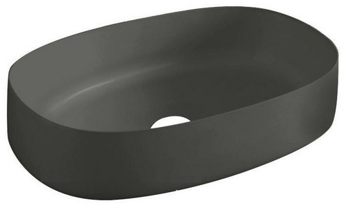 Раковина накладная на столешницу, овальная 55х35хh14,5см, без отв.д/смесит., без перелива, (цв. grey olive),  XXZZ ArtСeram Cognac COL003 15; 00
