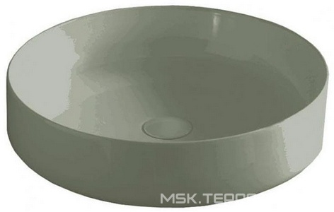 Раковина накладная на столешницу, круглая d48хh12,5см, без отв.д/смесит., без перелива, (цв.grey olive),  ZZ ArtСeram Cognac COL002 15; 00