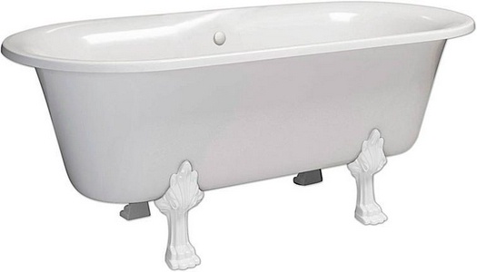 Ванна из искусственного камня Фэма  2 белая, белые ножки 171x82x49 Фэма Феррара 