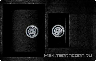 Мойка кухонная Whinstone Гурон 1 1/2B 1D черный