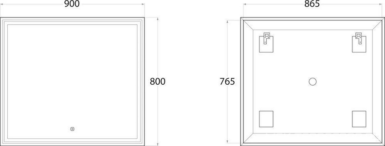 Зеркало Art&Max  90х80 ZZ Art & Max Monza AM-Mon-900-80 0-DS-F