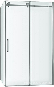 Душевой уголок Berges Wasserhaus Gelios 120х80, профиль хром сильвер,  стекло прозрачное, установка на пол без поддона, ZZ Berges Универсал 061001
