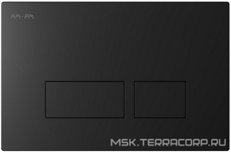 Клавиша для инсталляции пневматическая, пластик, черный матовый AMPM Универсал I047038