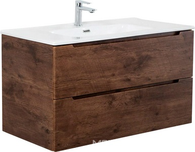 База под раковину подвесная с 2 выкатными ящиками, 810х460хh530мм, (без раковины), (цв.Rovere Moro),  ZZ BelBagno Etna ETNA-800-2C-SO-RW-P