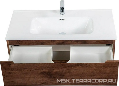 База под раковину подвесная с 2 выкатными ящиками, 810х460хh530мм, (без раковины), (цв.Rovere Moro),  ZZ BelBagno Etna ETNA-800-2C-SO-RW-P