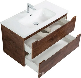 База под раковину подвесная с 2 выкатными ящиками, 810х460хh530мм, (без раковины), (цв.Rovere Moro),  ZZ BelBagno Etna ETNA-800-2C-SO-RW-P