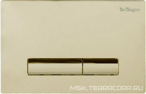 Кнопка двойного смыва, для инсталляции д/унитаза, (цв. золото глянец), BelBagno Genova ZZ BelBagno genova BB022-GV-ORO