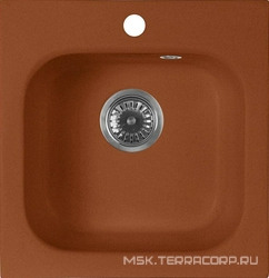 Мойка кухонная AquaGranitEx M-43 терракот| 44x43x17