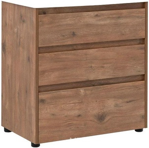 Тумба напольная, 75 см, 3 выдвижных ящика, без раковины, цв. дуб рустикальный ZZ Aquanet Nova Lite 302474