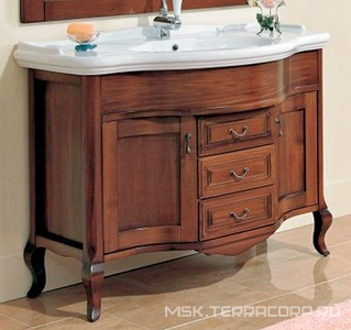 База под раковину с тремя выдвижными ящиками и двумя распашными дверцами,106x57x80см, (цв.Noce), Andama ZZ	 Cezares Laura ANDAMA.BA.Noc