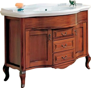 База под раковину с тремя выдвижными ящиками и двумя распашными дверцами,106x57x80см, (цв.Noce), Andama ZZ	 Cezares Laura ANDAMA.BA.Noc